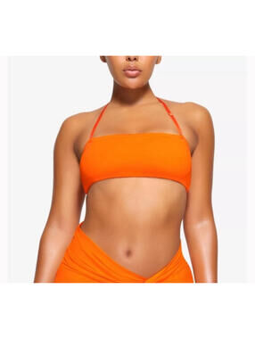 NWOT Skims Swim Micro Bandeau Color Tangerine Size Large